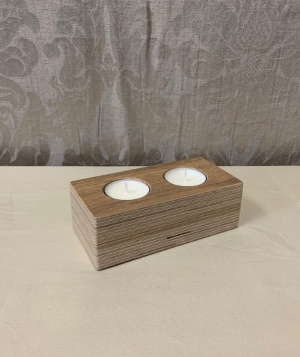 Küünlajalg vineer + spoon kahele küünlale