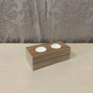 Küünlajalg vineer + spoon kahele küünlale